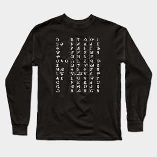 Cherokee Syllabary (white) Long Sleeve T-Shirt